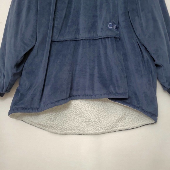 The Comfy Blanket Navy Blue Hoodie Sweatshirt Pullover One Size Long Sleeve - Picture 7 of 10